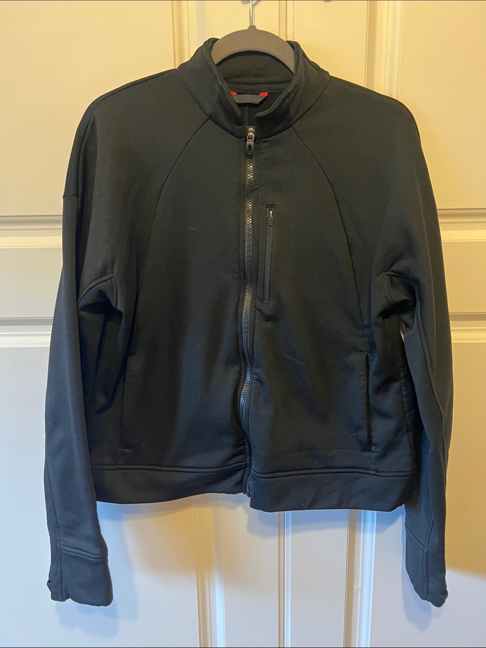 Title Nine Power Stretch Full Zip Moto Jacket, Black, XL.